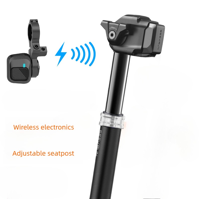 Mountain Biking Xc - Seekrun S7 ドロッパーポスト ワイヤレス電子ドロッパーシートポスト マウンテンバイクXCオフロード用調整可能ドロッパーシートポスト