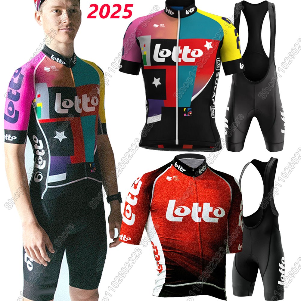 Mountain Biking Shorts - ロトチーム2025サイクリングジャージセット サマーベルギー ウェア メンズキット ロードバイクシャツ スーツ