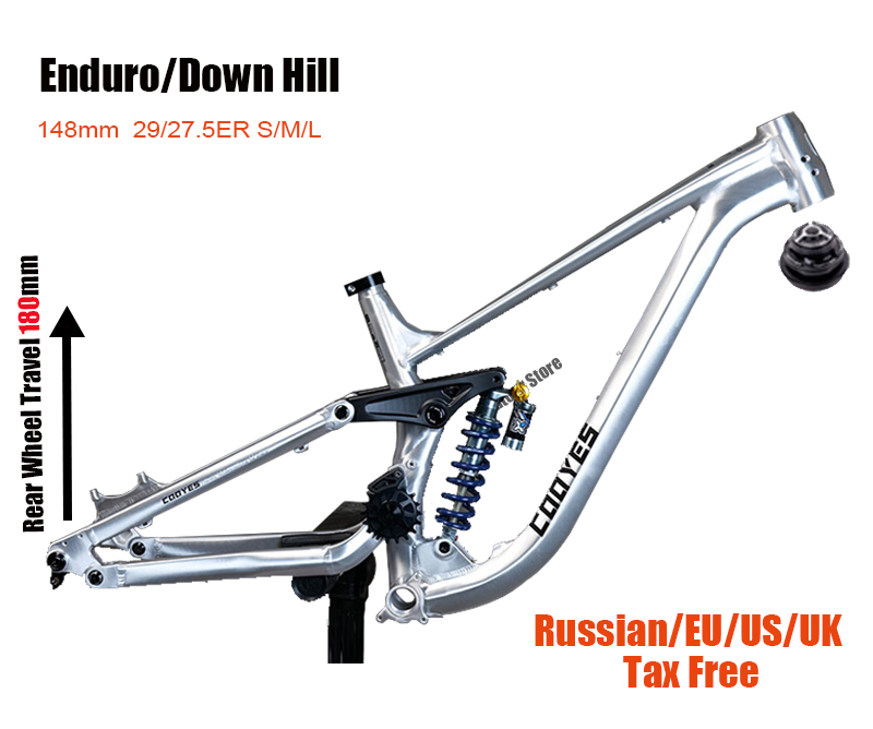 Mountain Biking Track - フルサスペンションフレーム FR/DH/AM エンデューロ アルミバイクフレームセット ソフトテール 27.5/29インチ