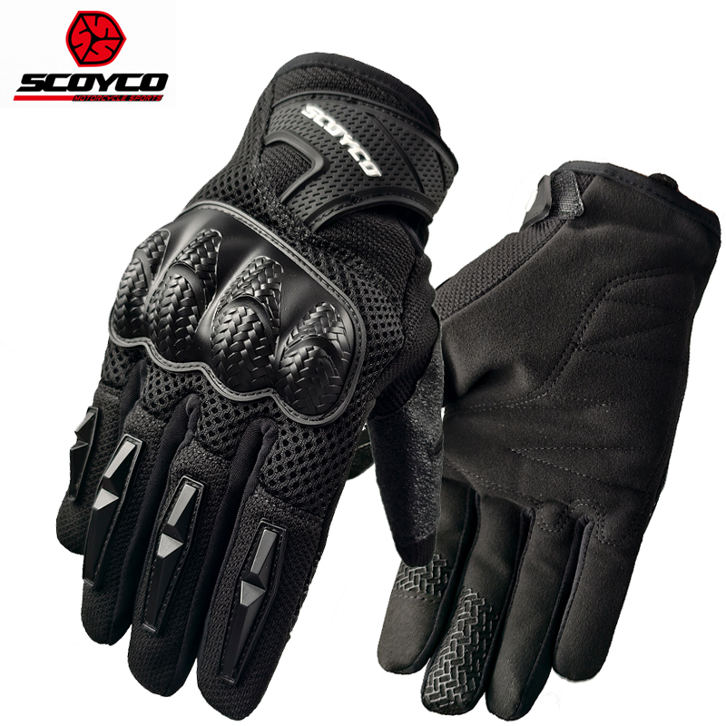 Mountain Biking Gloves - 通気性のある滑り止めのオートバイ用手袋,タッチスクリーン,マウンテンバイク,サイクリング,ナックル保護