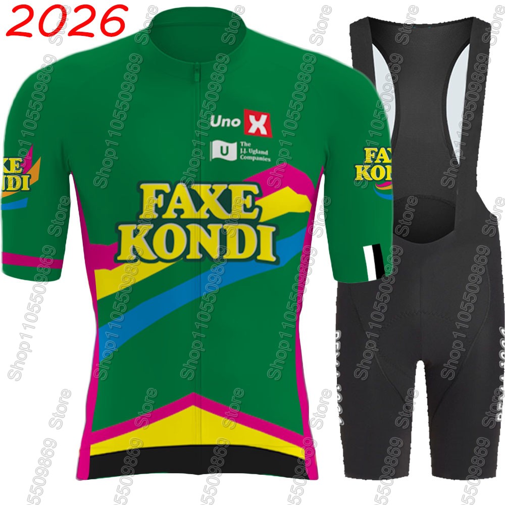 Mountain Biking Shorts - UNO X 2026プロチームサイクリングジャージセット サマーノルウェーグリーン ウェア メンズキット