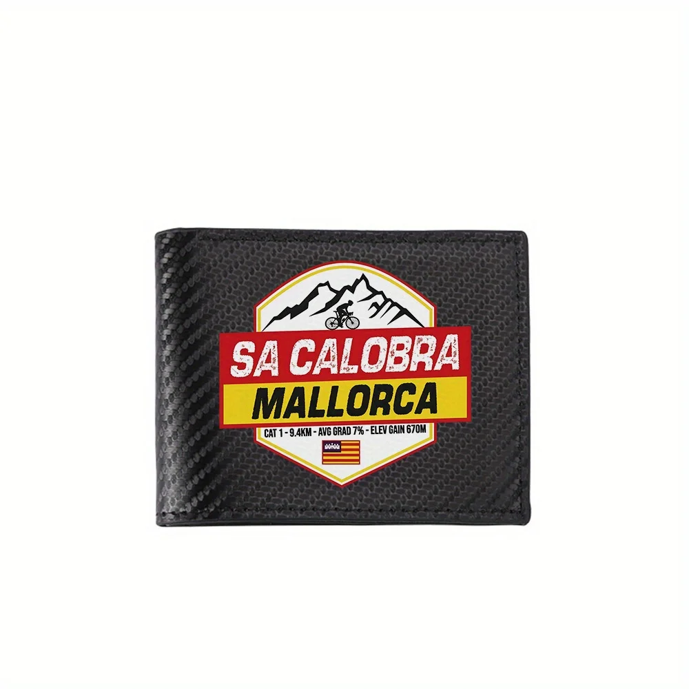 Mountain Biking Mallorca - マウンテンバイクサイクリストルートサインマヨルカメンズ財布シンプルビジネスモダンスタイリッシュな印刷デザインギフト父のボーイフレンドへ