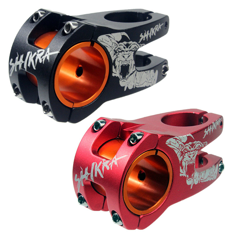 Mountain Biking Xc - Shikra-マウンテンバイクステム,ハンドルバーリフト50mm,31.8/35mm,マウンテンバイクam xc dh,グラフィティステム,ブラック/レッド