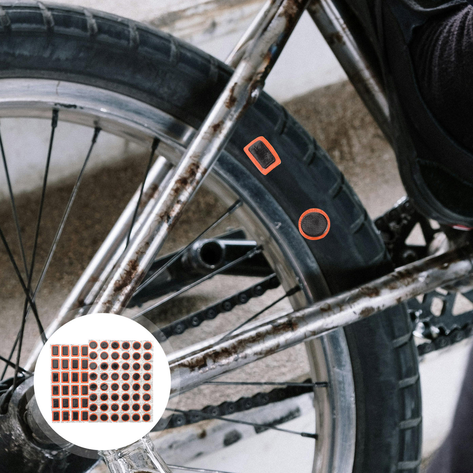 Mountain Biking Youtube - 2枚入り自転車タイヤ修理パッチキット、接着剤不要、軽量で持ち運び可能、すべてのロードバイク・マウンテンバイクのインナーチューブに対応