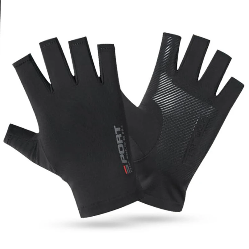 Mountain Biking Gloves - 1ペアハーフフィンガーサイクリンググローブ抗スリップ抗汗ゲル自転車乗馬グローブショックプルーフロードマウンテンバイク男性