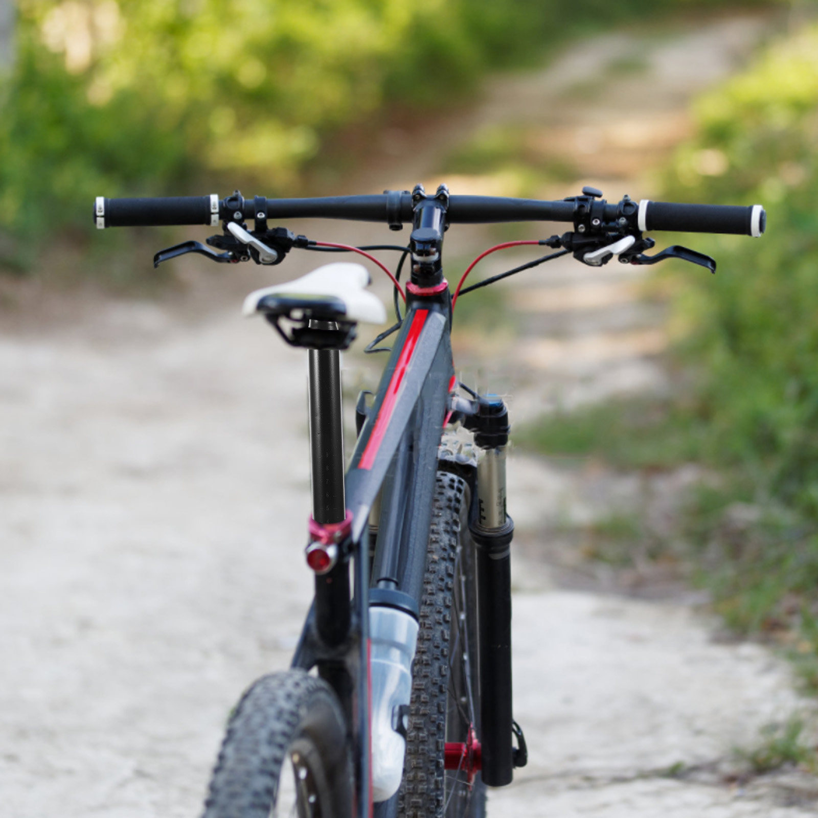 Mountain Biking Track - ハイカーボンスチール製調整可能な自転車シートポスト、マウンテンバイク、ロードバイク、固定ギアトラック、ダウンヒルバイク用