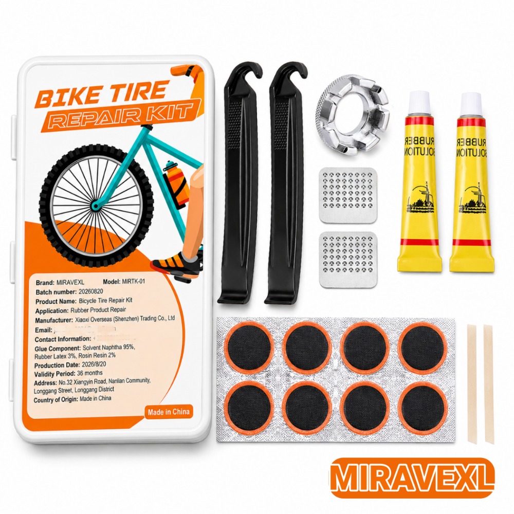 Mountain Biking Youtube - 自転車タイヤ修理キット、自転車インナーチューブパンク修理パッチキット、金属製ヤスリとタイヤレバー、マウンテンバイクとロードバイク用の自転車パッチキット