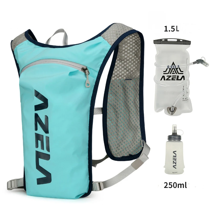 Mountain Biking Vest - ランニング用ハイドレーションベストバックパック、軽量ジョギングパック、1.5lウォーターブラダーバッグ、ハイキングトレイルとマラソン用デイパック、5l