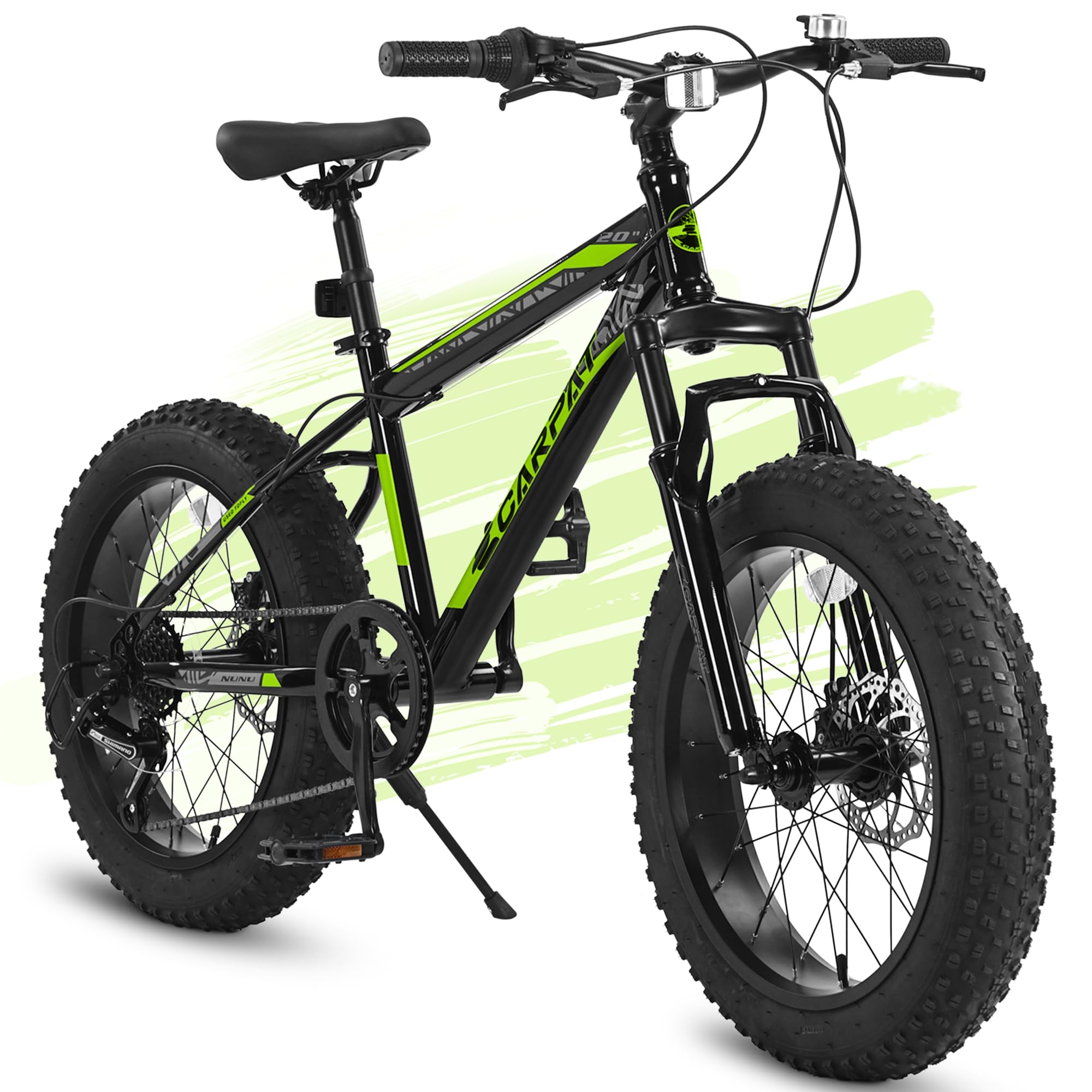Mountain Biking Kids - 20インチキッズマウンテンバイク7速デュアルディスクブレーキフロントサスペンション高炭素鋼フレーム調整可能シートユース自転車8歳以上向け