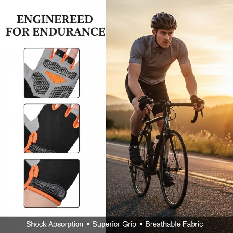フィンガーレスサイクリンググローブ 滑り止め 軽量 通気性  - Mountain Biking Gloves のレビューと価格