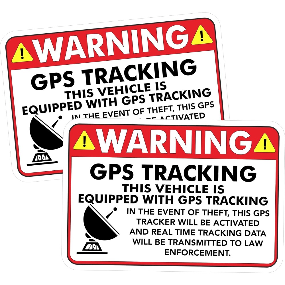 2枚入り GPS追跡警告 防水ビニールステッカー 盗難防止デ - Mountain Biking Track のレビューと価格