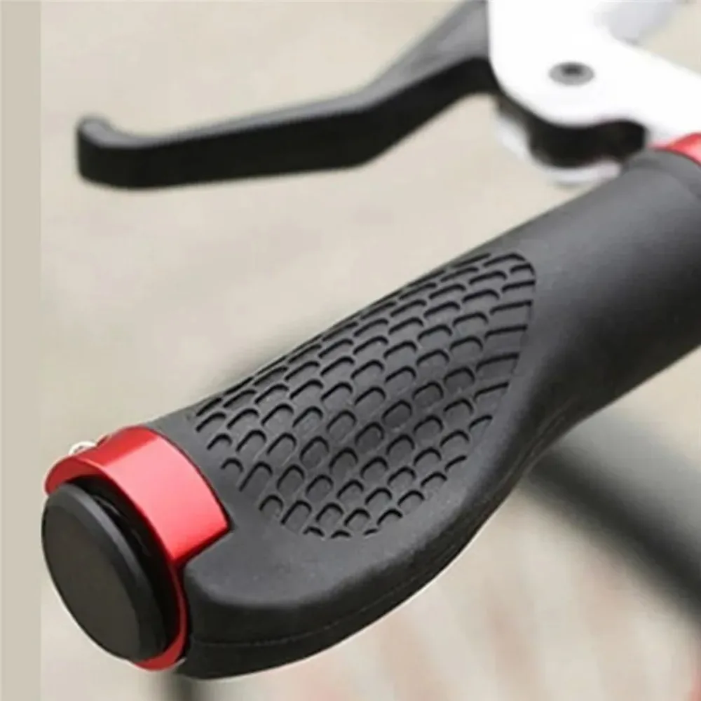 1 ペアゴムバイクハンドルバーグリップ滑り止め人間工学マウン - Mountain Biking Blue Mountains のレビューと価格