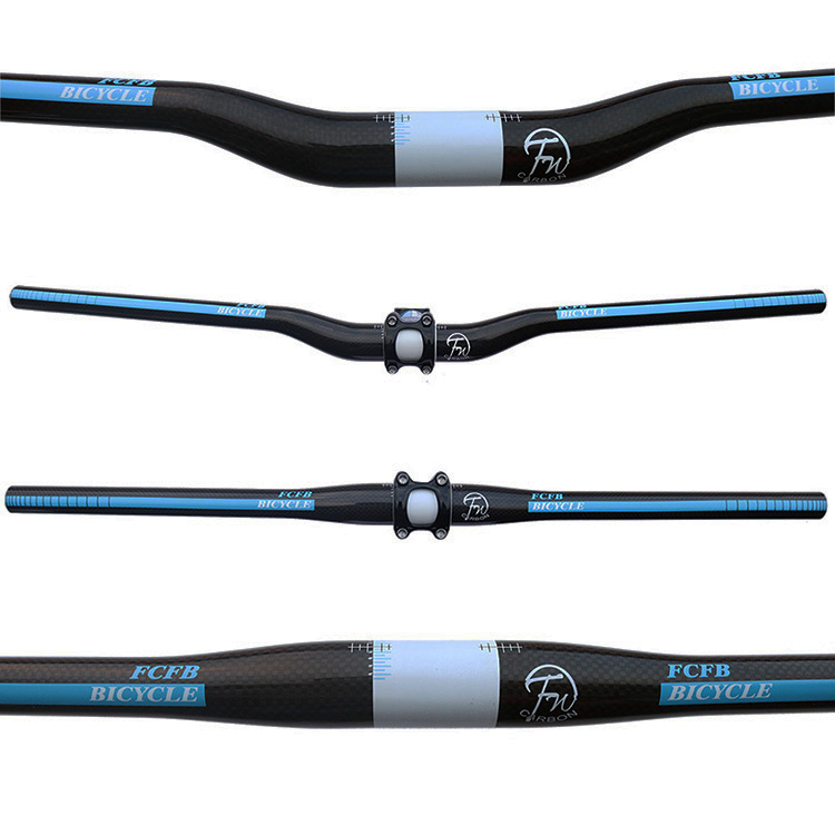 カーボンハンドルバーサイクリングブルーハンドルセットmtb自 - Mountain Biking Blue Mountains のレビューと価格
