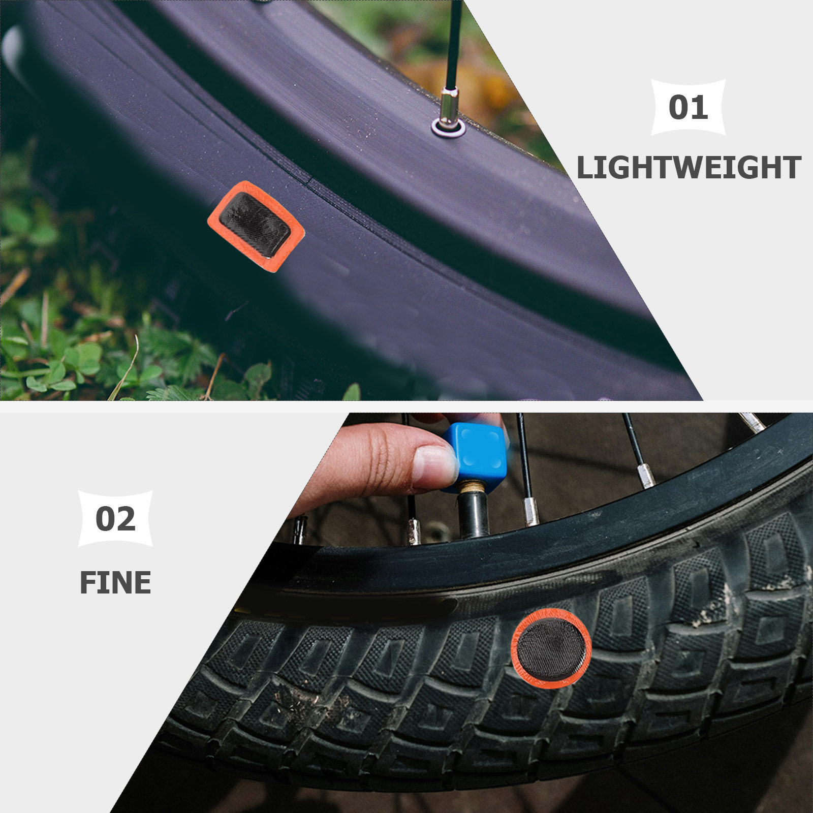 2枚入り自転車タイヤ修理パッチキット、接着剤不要、軽量で持ち - Mountain Biking Youtube のレビューと価格
