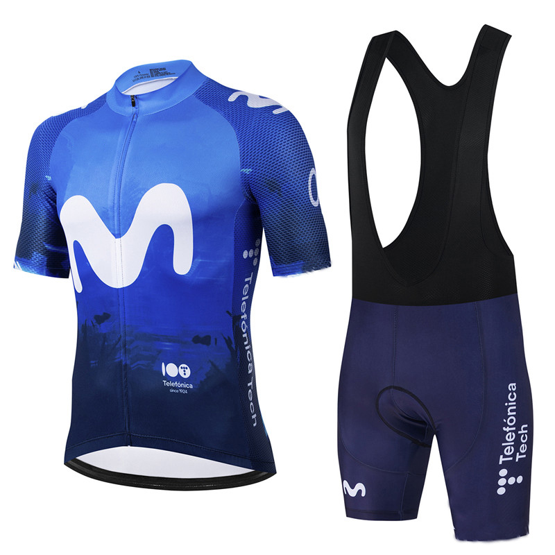 Movistar プロチーム夏サイクリングジャージスーツメン - Mountain Biking Shorts のレビューと価格