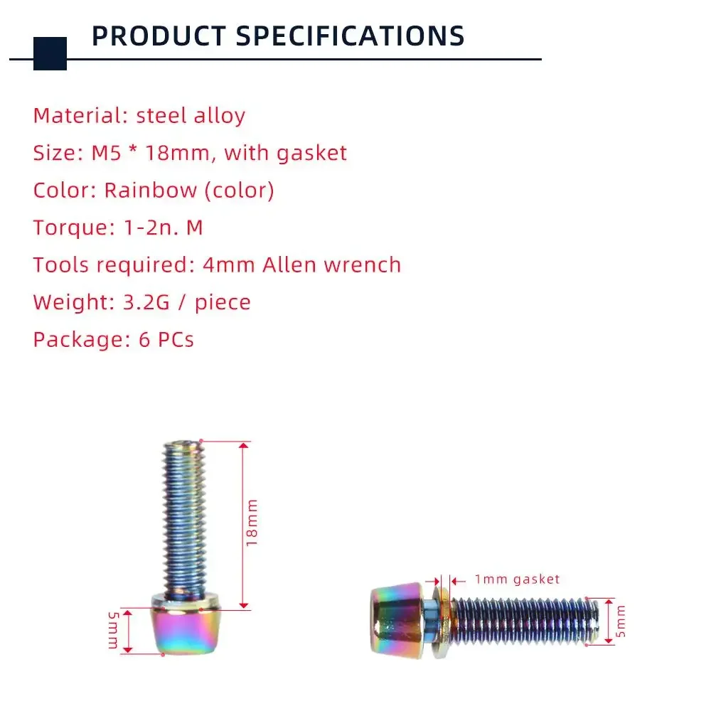 TANKE 6 個 M5 * 18 15 ミリメートルボルト - Mountain Biking Water Bottle のレビューと価格
