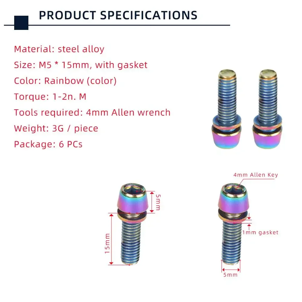 TANKE 6 個 M5 * 18 15 ミリメートルボルト - Mountain Biking Water Bottle のレビューと価格