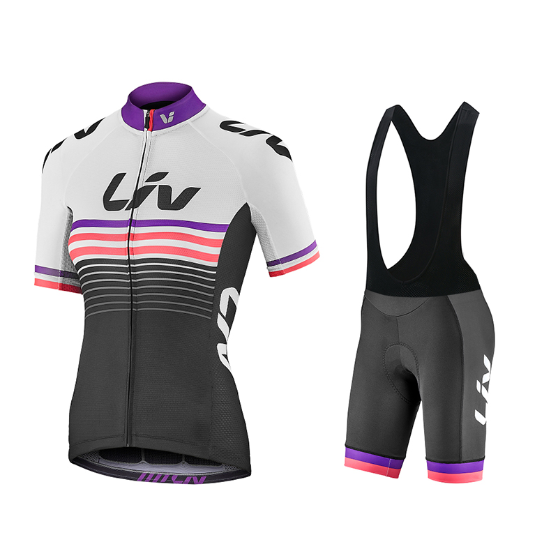 Liv-女性用サイクリングジャージとよだれかけショーツ,半袖 - Mountain Biking Shorts のレビューと価格